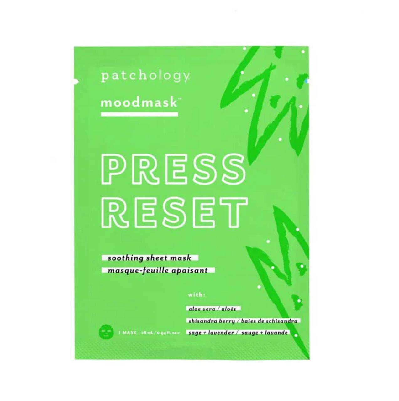 PATCHOLOGY Press Reset заспокійлива та відновлююча тканнна маска