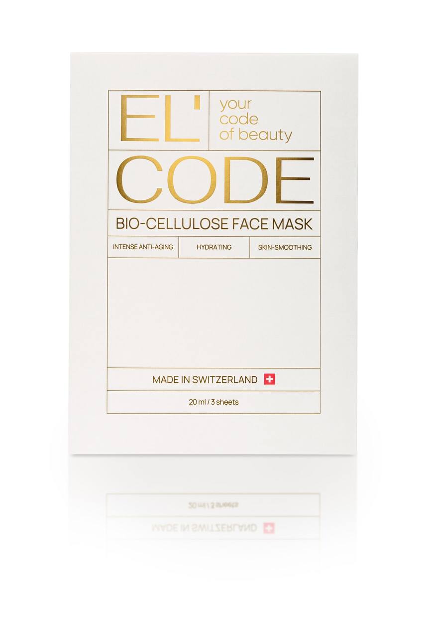 El’Code Bio-Cellulose Face Mask Set (3 Sheets) Набір з 3 антивікових біоцелюлозних масок для обличчя