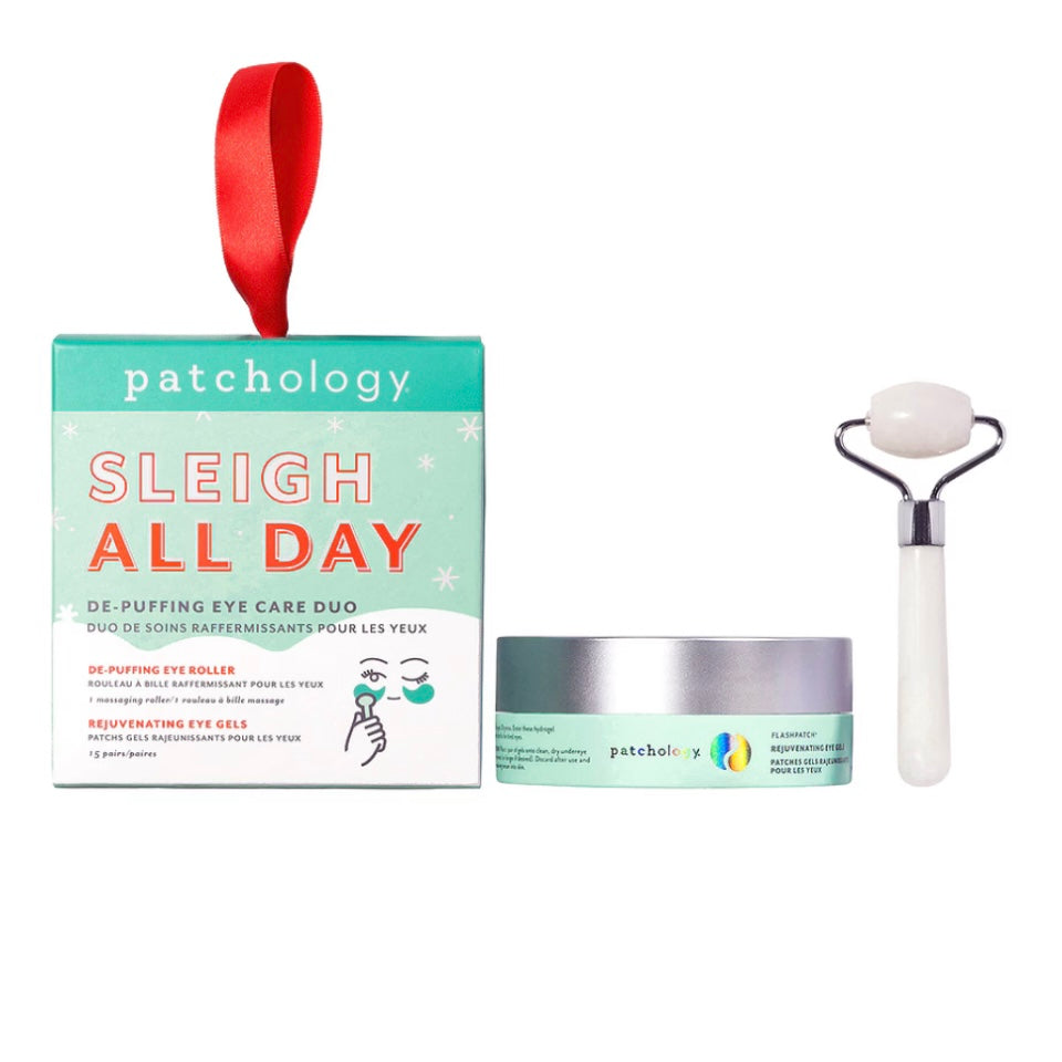 PATCHOLOGY Sleigh All Day святковий відновлюючий набір патчів з ролером