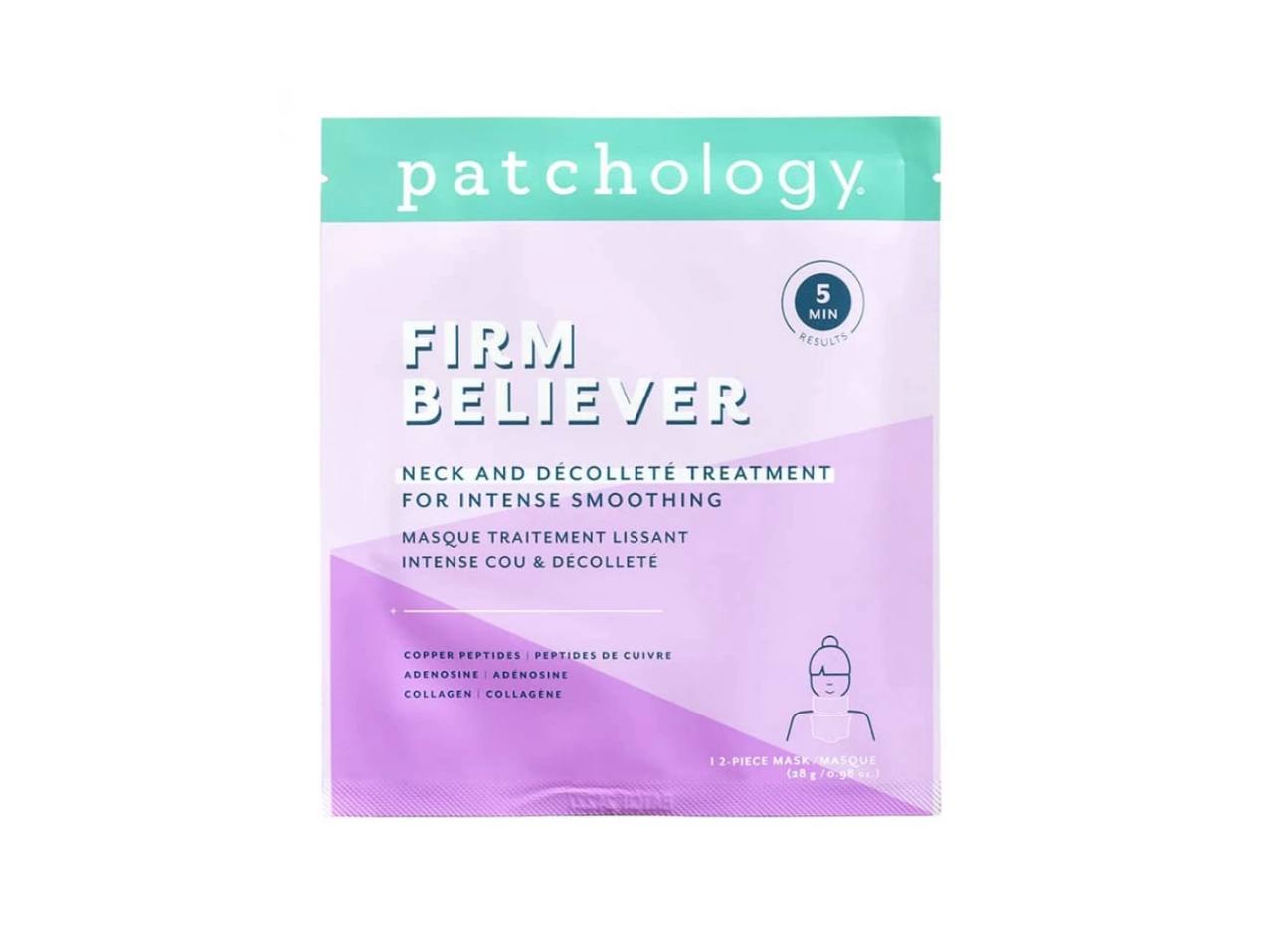 Patchology Firm Believer Neck & Decollete Treatment – Розгладжуюча маска для шиї та декольте