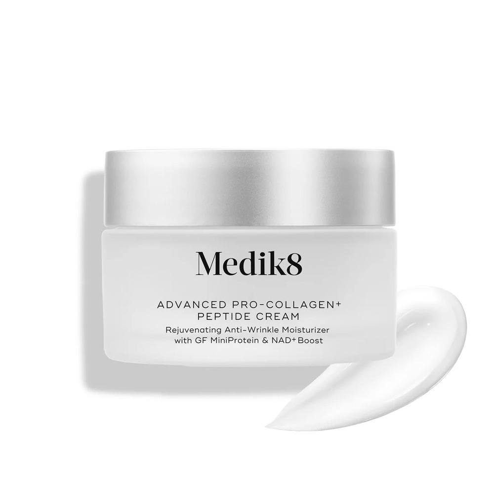 MEDIK8 Advanced Pro-Collagen+ Peptide Cream Омолоджувальний зволожувальний крем від зморшок із фактором росту MiniProtein™ та бустером довголіття NAD+