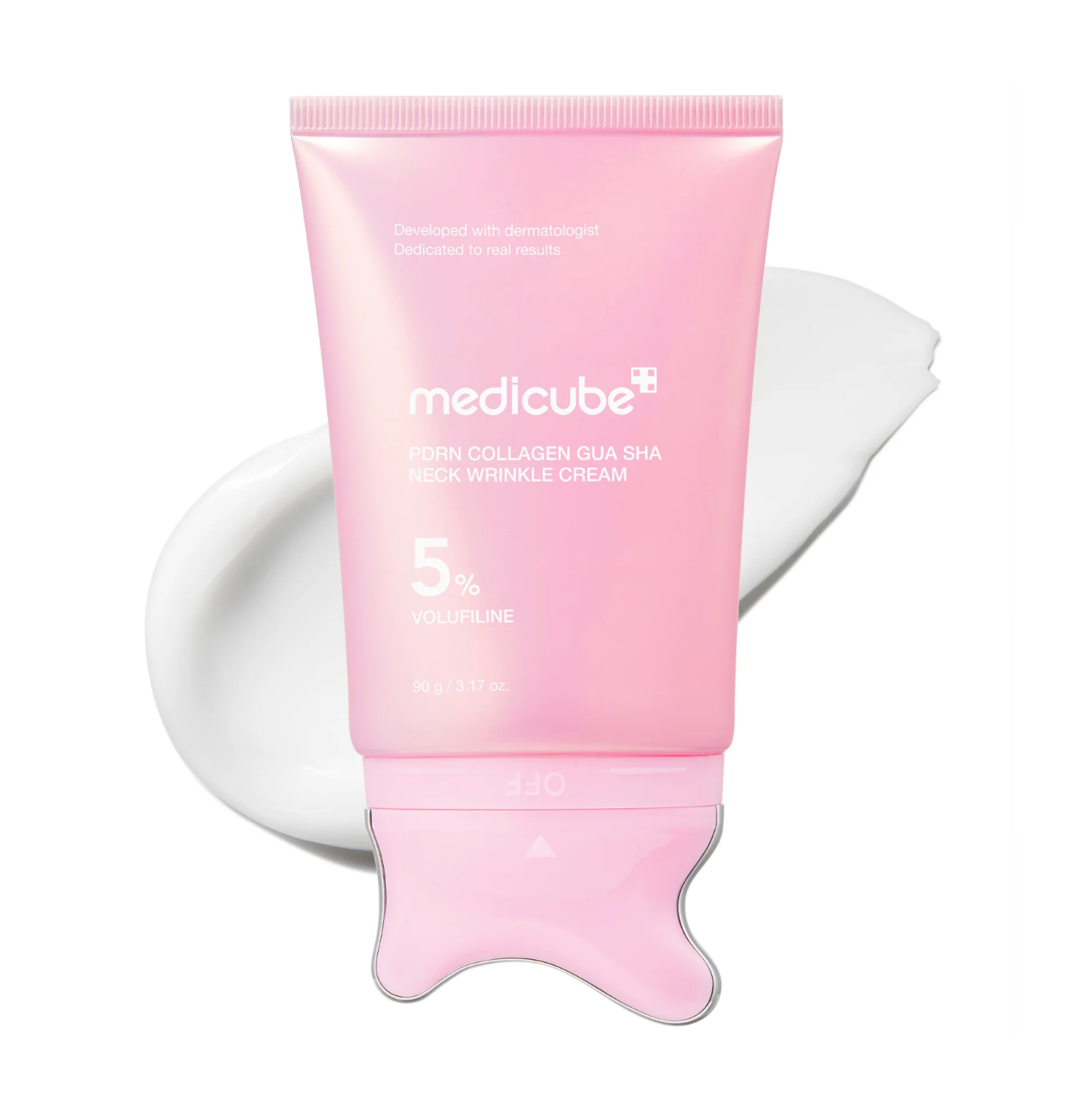 Medicube PDRN Collagen Gua Sha Neck Wrinkle Cream - Крем для шиї проти зморшок з полінуклеотидами та колагеном