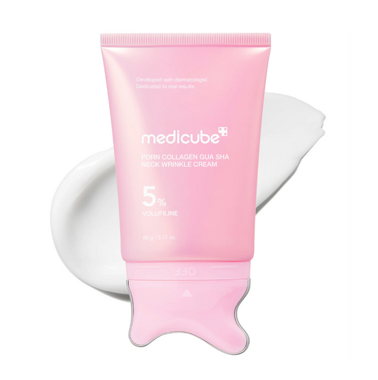 Medicube PDRN Collagen Gua Sha Neck Wrinkle Cream - Крем для шиї проти зморшок з полінуклеотидами та колагеном